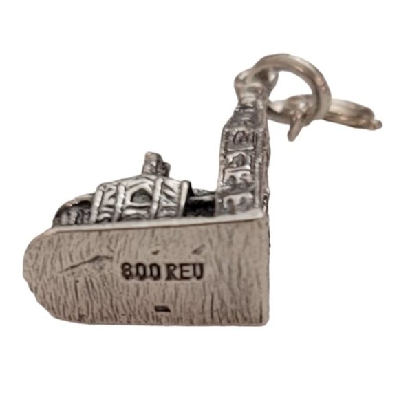 800 Silver Round Spring Clasp Koln Cologne Cathedral Germany Charm E329 - Picture 9 of 12